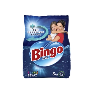 Bingo Matik Renkli-Beyaz Toz Çamaşır Deterjanı 6 kg