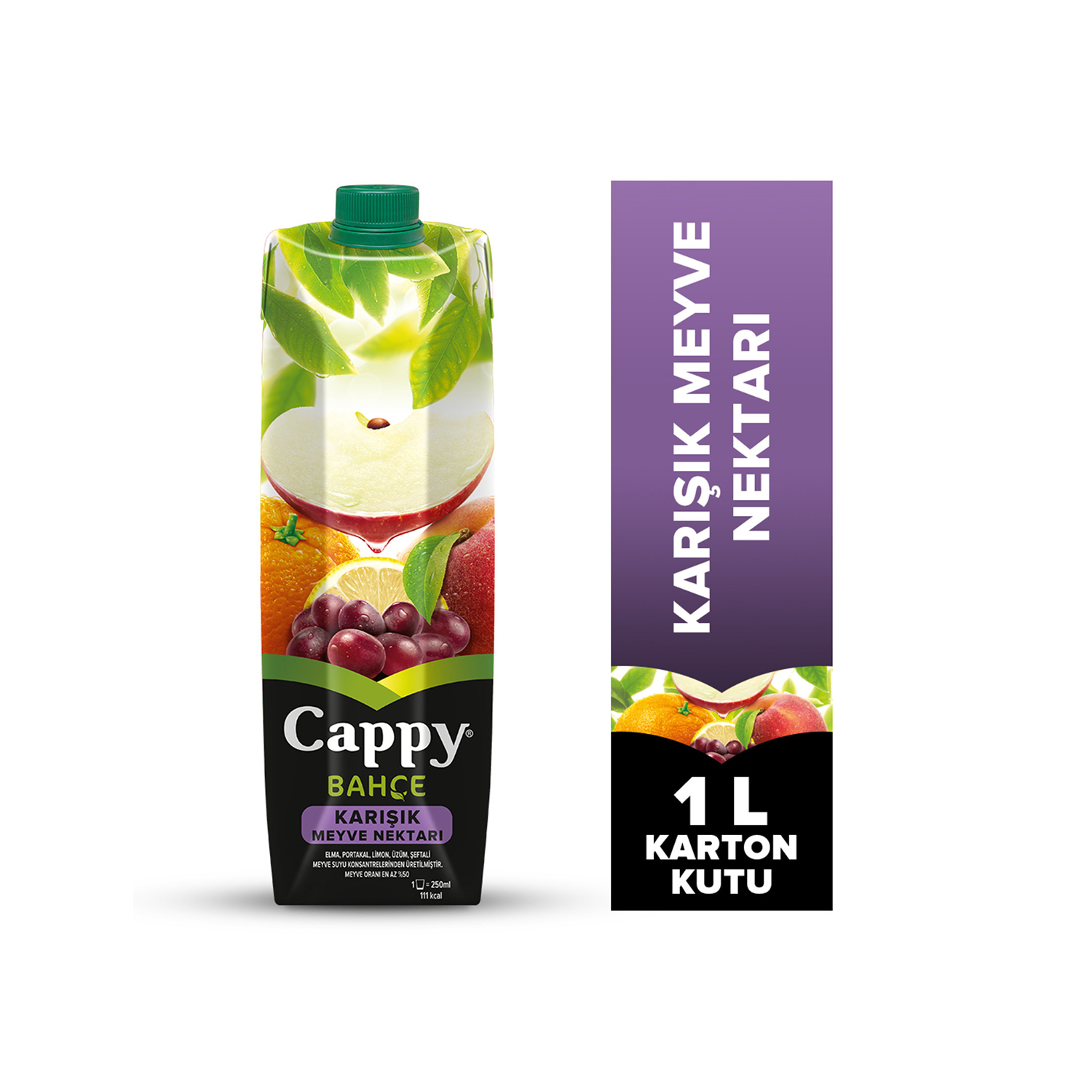 Cappy Bahçe Karışık Meyve Nektarı Karton Kutu 1 L