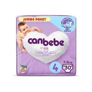 Canbebe 4 Beden Jumbo Paket Maxi Bebek Bezi 7-14 kg 30 adet