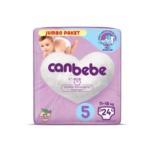 Canbebe 5 Beden Jumbo Paket Junior Bebek Bezi 11-18 kg 24 Adet