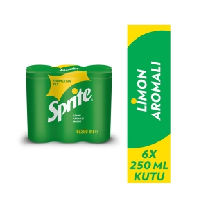 Sprite Limon Aromalı Gazoz 6X250 ML Kutu