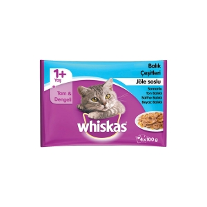 Whiskas Pouch Balıklı Kedi Maması 4 lü Paket